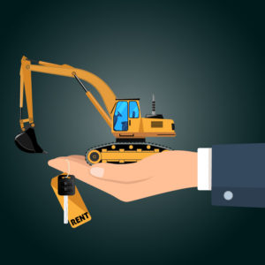 Graphic of a man holding a bucket loader in his hand.