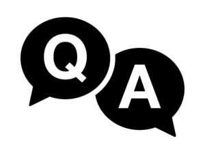 Graphic of Q and A - questions and answers