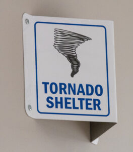 Image of a Tornado Shelter sign