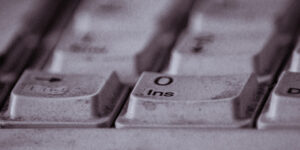 Image of an old, dirty computer keyboard