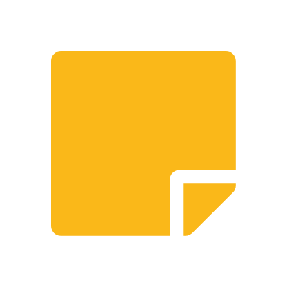 Gold post it note icon