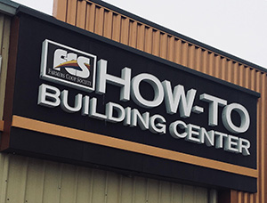 How-To Building Center sign