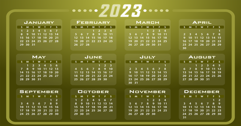 2023 Retail Trends calendar