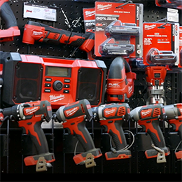 Images of Milwaukee power tools at Byrum Ace Hardware