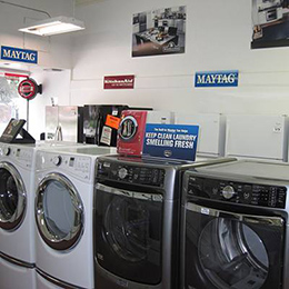 Image of Red Oak Hardware Hank home appliance department.