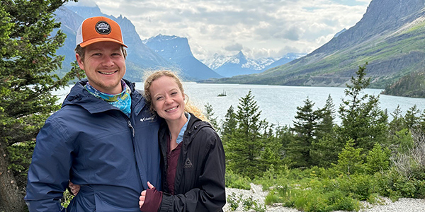 Paladin Technical Services Representative Garrett Hodgson and his wife Cassie at Glacier National Park.