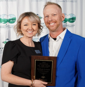 Jenn and Luke Bates, owners of ProTrade Hardware & BBQ Supplies