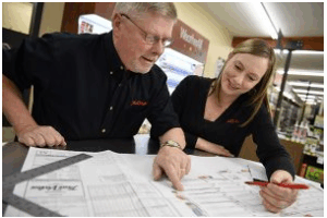 Leah Nelson and her father, Jerry. Leah has been honored as one of the Top Women in Hardware & Building Materials for 2025.