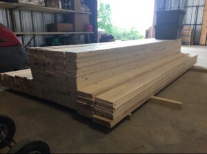 Amory Hardware's indoor lumberyard