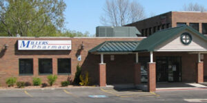 Miller's Pharmacy storefront in West Henrietta, New York
