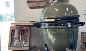 Grills and supplies at Casto Trading Company in Statham, Georgia.