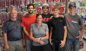 The owners and staff of Tolmie's Ace Hardware .