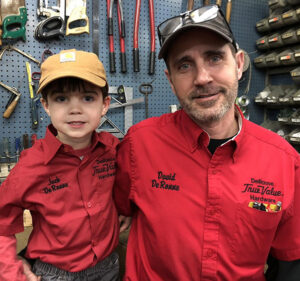 David DeRonne and his son, Jack, in a Father's Day social media post.